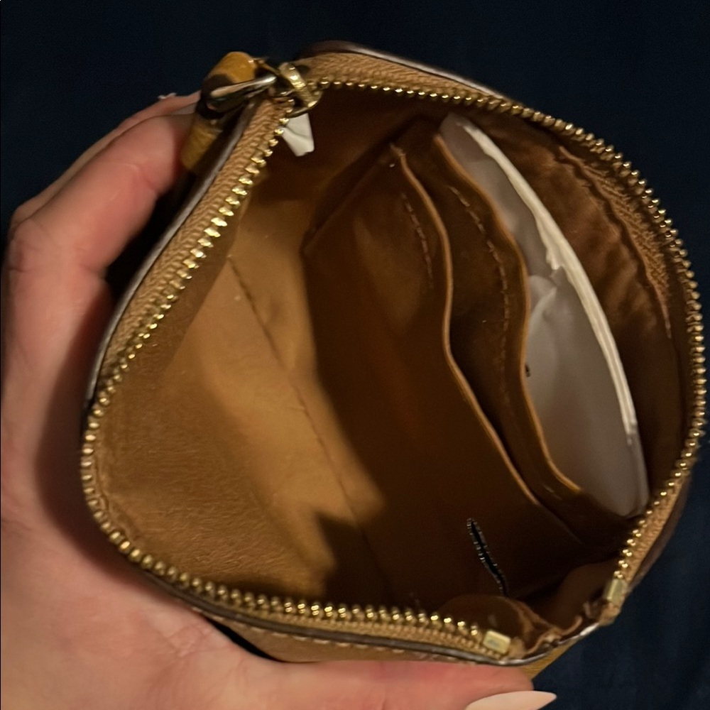 Coach Tan Leather Clutch Wristlet - Picture 4 of 5
